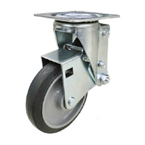 ユーエイキャスター クッションキャスター 125径 自在車 ゴム車輪 1個(SHSKY-S125NRB-30) 目安在庫=○