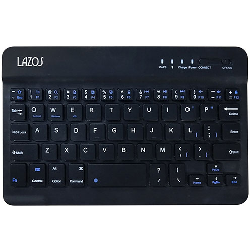 Lazos 【10個セット】  Bluetoothキーボード ブラック(L-BTK-BX10) 取り寄せ商品