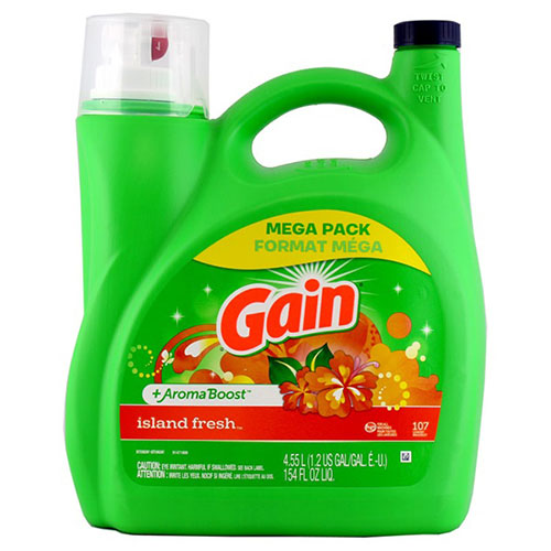 P&amp;G 【4本入】  香りつき洗剤 ゲインリキッド2X アイランドフレッシュ4.55L(IPG0835X4) 取り寄せ商品