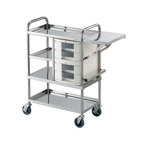 ナビス（アズワン） とっても静かな処置車(トレイBOX) A4用 (1台)(TSS-C2) 取り寄せ商品