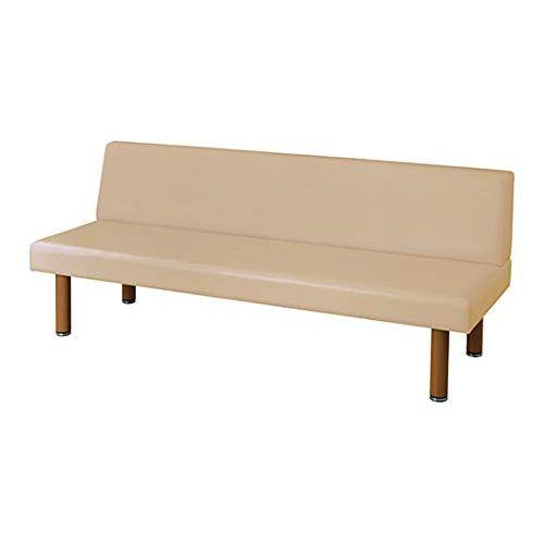 ナビス（アズワン） ロビーベンチ（背付き・木目調） アイボリー (1台)(1500IV-H) 取り寄せ商品