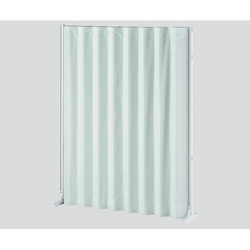 ナビス（アズワン） 抗菌アコーディオンスクリーン 直線 パステルグリーン 1500×1650 MAS15×1(MAS15×165G) 取り寄せ商品
