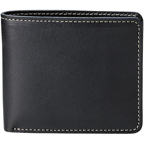 made in underground osaka.japan ヌメ革 二つ折り財布 ブラック(K50908719) 取り寄せ商品