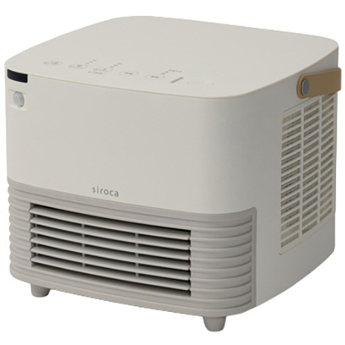 シロカ 人感センサー付き セラミックファンヒーター ポカCUBE ホワイト 1台(SH-CF251(W)) 取り寄せ商品