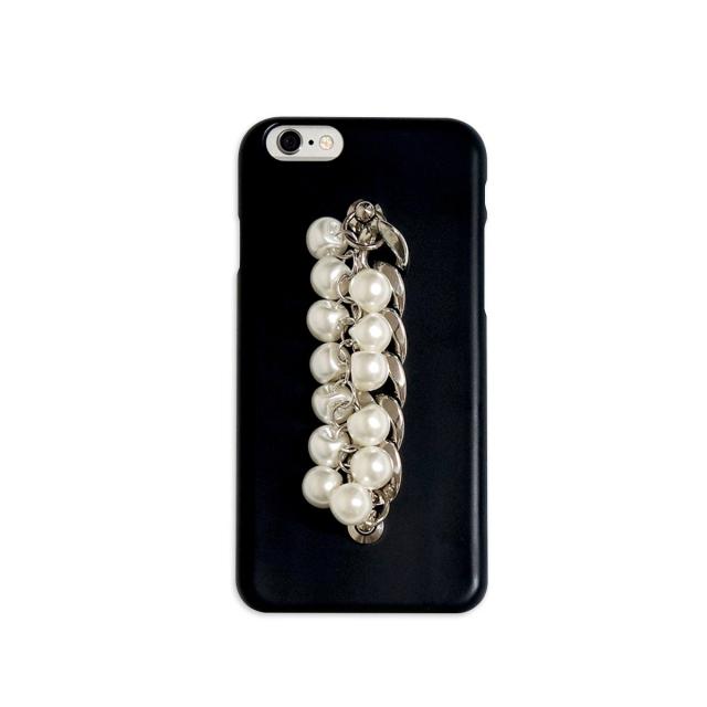 ａｂｂｉ abbi] ×abbi iPhone6/6s パール＆チェーン ブラック(MM8835i6S) 仕入先在庫品