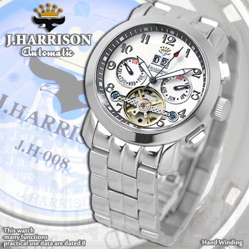 J.HARRISON 多機能付ビッグテンプ自動巻&amp;手巻き(JH-008WW) 取り寄せ商品