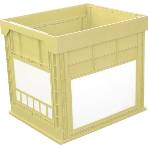 国盛化学 プラスチック折畳みコンテナ パタコン N-134 イエロー 1個(50681-N134-YE) 取り寄せ商品