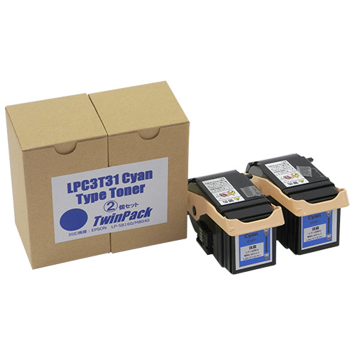トナーカートリッジ LPC3T31C 汎用品 シアン 1箱(2個)(LPC3T31CPVﾊﾝﾖｳﾋﾝ) 目安在庫=○