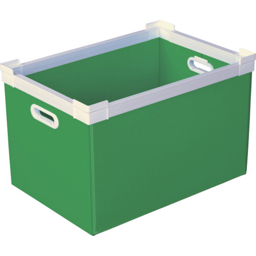 国盛化学 プラダン NSコンテナ 50L(SWコーナー)ライトグリーン 1個(78301-NS50L-LG) 取り寄せ商品