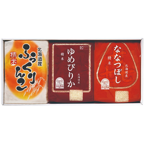 味彩 北海道米ギフト(各2kg) 【ホクレン(ふっくりんこ・ななつぼし・ゆめぴりか)/各2kg】(FUJI-010475228) 取り寄せ商品