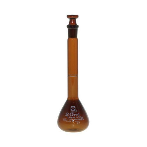 アズワン メスフラスコ 茶 20mL カスタムA JCSS校正付 (1個)(1-8659-03-24) 取り寄せ商品