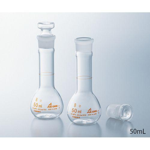 短型メスフラスコ 白 250mL JCSS校正証明書付 (1個)(1-8566-04-24) 取り寄せ商品