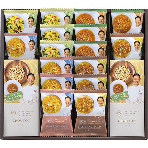 モルソー モルソー 秋元さくら監修 フリーズドライギフト【ふかひれスープ・野菜たまごスープ・きのこスープ・オニオンスープ、クルトン】(V6051534) 取り寄せ商品