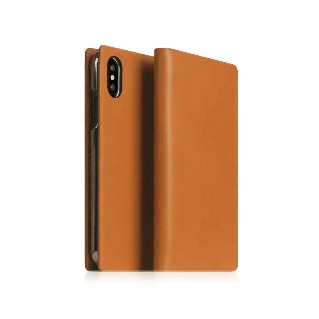 ＳＬＧ Ｄｅｓｉｇｎ iPhone XS Max Calf Skin Leather Diary キャメル(SD13742i65) 取り寄せ商品