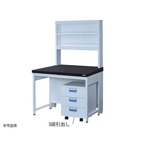 アズワン サイド実験台 スチールタイプ・フラット・試薬棚・ワゴン付き １２００×６００×８００／１９００mm (1台)(3-4124-01) 取り寄せ商品 131,157円