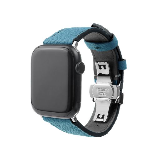 abbi SIGNATURE シュランケンカーフバンド for Apple Watch 42/41/40/38mm セルリアンブルー(ABS27678AW) 仕入先在庫品