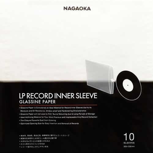 NAGAOKA 【5個セット】  グラシン紙 LPレコードインナースリーブ(GRS-LP10X5) 取り寄せ商品