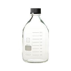DWK Life Sciences ねじ口瓶丸型白（デュラン（R）） 黒キャップ付 2000mL (1本)(4589988598939) 目安在庫=△