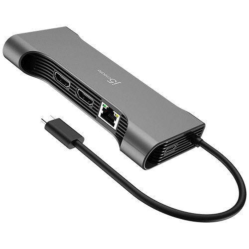 Ｊ５　ＣＲＥＡＴＥ 12in1 USB-C マルチハブ HDMI+PD100W スペースグレー 1個(JCD367) 取り寄せ商品