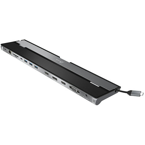 Ｊ５　ＣＲＥＡＴＥ USB-C トリプルディスプレイ 13in1 ドッキングステーション シルバー/ブラック 1台(JCD543) 取り寄せ商品 12,806円