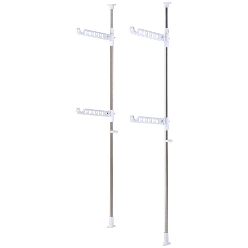 天馬 ポーリッシュ 突っ張り式物干し 室内用ロング ホワイト 1台(811000684) 目安在庫=○