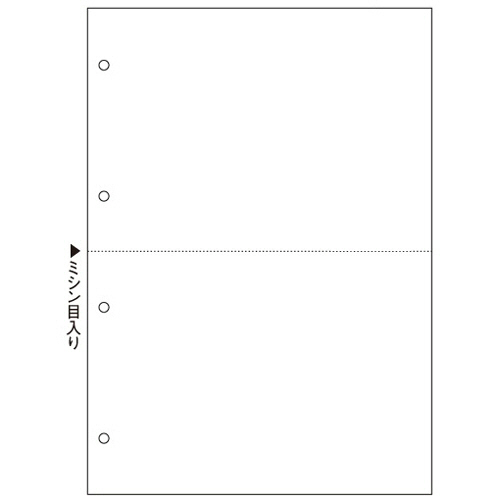 TPS マルチプリンタ帳票 複写タイプ A4 ノーカーボン 白紙 2面 4穴 1箱(500枚:100枚×5冊)(FSCFT2003) 目安在庫=○