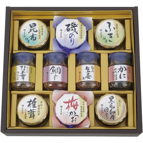 磯じまん ご飯のお供瓶詰セット 【磯のり・梅かつお・黒毛和牛肉みそ・昆布佃煮・ふ(FUJI-020556122) 取り寄せ商品