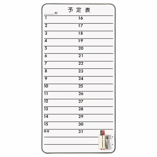 ライオン事務器 スチール コンタクトボード 月予定表 435×875mm 1枚(CT-3S) 目安在庫=○