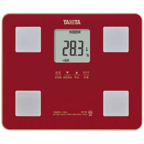 タニタ 体組成計 レッド 1台(BC-722-RD) 取り寄せ商品