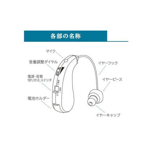 エムケー精工 耳かけ型集音器 イヤーフォース・ミニ レッド (1セット)(7-6334-02) 取り寄せ商品