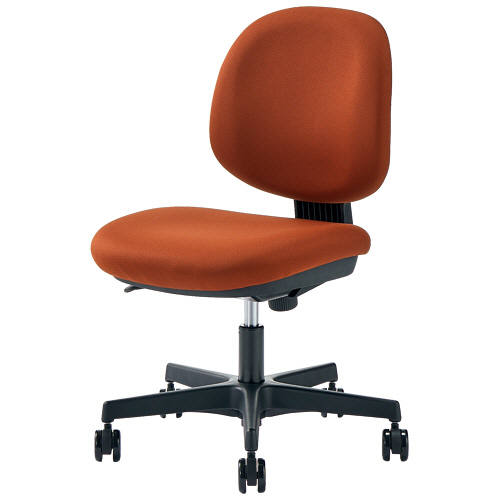 オカムラ RC-1チェア 肘なし 本体:ブラック 背･座:テラコッタ 1脚(8RC11A-F5B7) 目安在庫=○