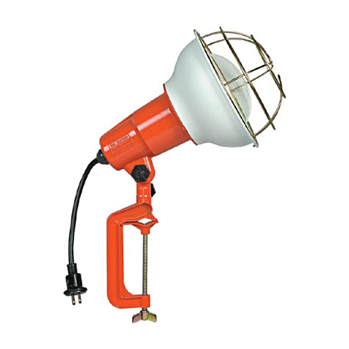 ハタヤリミテッド 防雨型作業灯 リフレクターランプ 300W 100V 接地付5m バイス付 1台(RE-305K) 取り寄せ商品