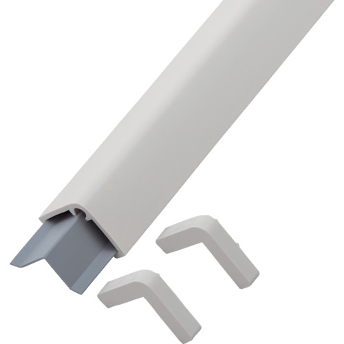 日本緑十字社 コーナー用ガードパッド アイボリ 65×65×1000mm ビス6個付 1本(246071) 取り寄せ商品