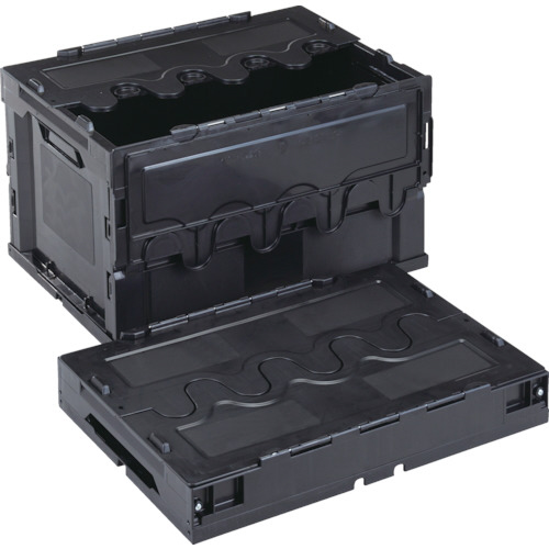 岐阜プラスチック工業 導電性折りたたみコンテナーCF-S51A 黒 1個(CFE-S51A-BK) 取り寄せ商品