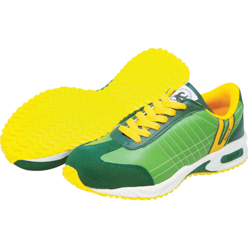 日進ゴム 耐滑樹脂先芯入スニーカー グリーン 26.0cm 1足(V206GN-26.0) 目安在庫=○