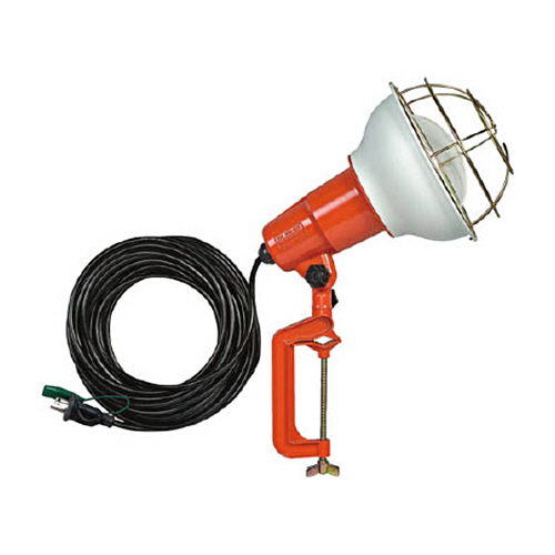 ハタヤリミテッド 防雨型作業灯 リフレクターランプ 300W 100V 接地付10m バイス付 1台(RE-310K) 取り寄せ商品