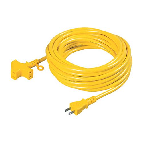 日動工業 十字トリプル延長コード 20m 黄 1本(MRS-20-Y) 目安在庫=○