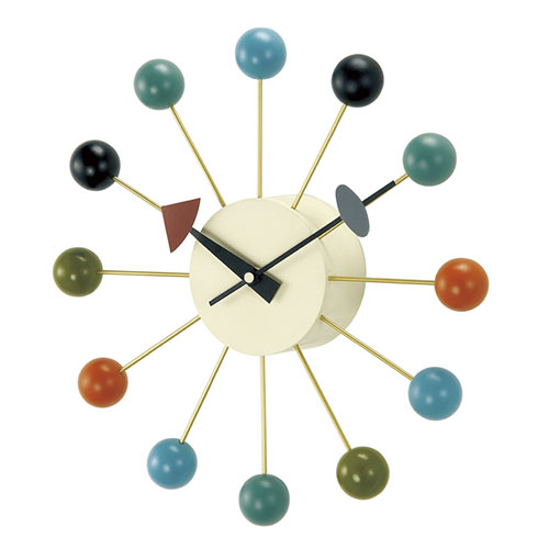 George Nelson George Nelson ジョージネルソン 掛時計 ボールクロック Nelson Clockシリーズの代表的なデザイン カラフル(GN397C) 取り寄せ商品
