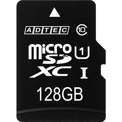 アドテック microSDXC UHS-I 128GB Class10 SD変換アダプター付 1枚(AD-MRXAM128G/U1R) 取り寄せ商品