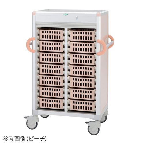 サカセ オーダリングカート（シャッター・鍵付） 843×570×1243 ブルー C34-TNS21(C34-TNS214SB) 取り寄せ商品 311,074円