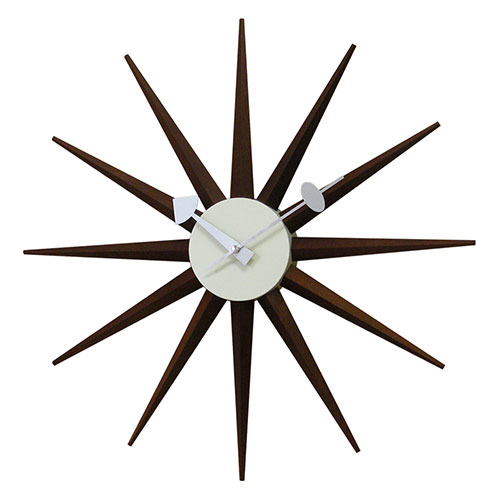 George Nelson George Nelson ジョージネルソン 掛時計 サンバーストクロック Nelson Clockシリーズの代表的なデザイン ウッド(GN396WB) 取り寄せ商品