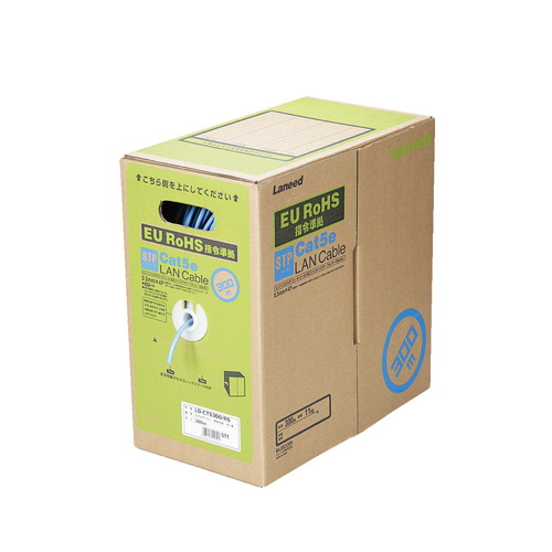 エレコム EU RoHS準拠 CAT5E STPケーブル 300m リール巻 ブルー(LD-CTS300/RS) 目安在庫=△