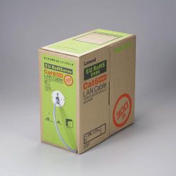 エレコム EU RoHS準拠 CAT6 LANケーブル 300m リール巻 ブルー(LD-CT6/BU300/RS) 目安在庫=△LANケーブル