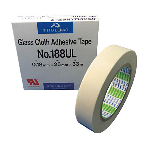 日東電工 日東 ガラスクロス粘着テープ NO.188UL 19mm×33m 1巻(188UL19) 目安在庫=○