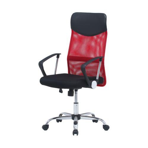 不二貿易 メッシュハイバックチェアー HF-98RD レッド 90879(69-1896-30) 取り寄せ商品