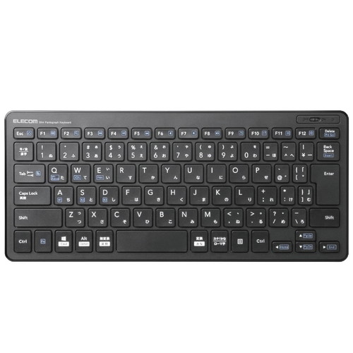 エレコム Bluetoothミニキーボード パンタグラフ式 薄型 マルチOS ブラック(TK-FBP100BK) メーカー在庫品