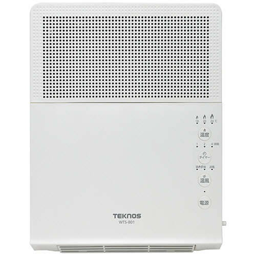 千住 TEKNOS 壁掛セラミックファンヒーター 800W ホワイト 1台(WTS-801) 取り寄せ商品