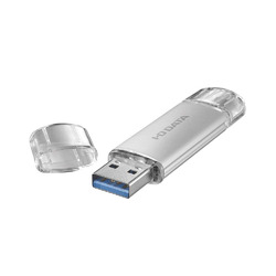 アイオーデータ USB-A&USB-C 搭載USBメモリー(USB 3.2 Gen 1) 128GB シルバー(U3C-STD128G/S) 取り寄せ商品