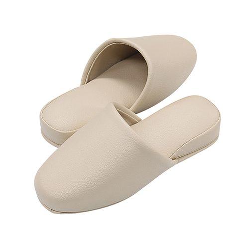 ストロング スリッパ（抗菌カラーテンダー・6足入） 前閉じ ベージュ (1袋(6足入り))(7-6764-55) 目安在庫=△