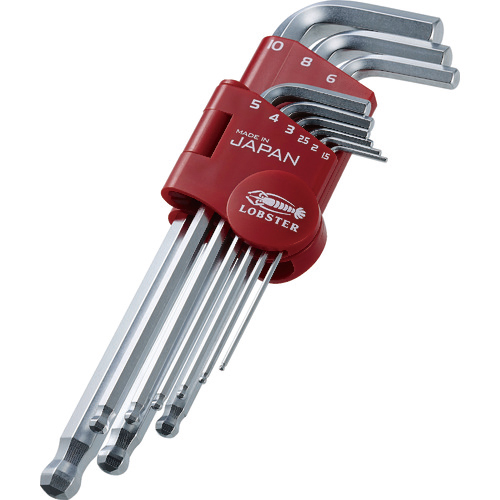 ロブテックス エビ ボールポイント六角棒レンチ 1丁(BWM9S) 目安在庫=○